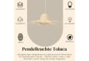 Marrakesch Orient & Mediterran Interior Pendelleuchte Toluca Palmenblatt Beige Bild 4