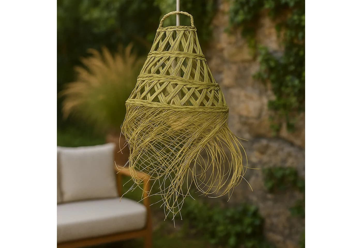 Marrakesch Orient & Mediterran Interior Pendelleuchte Bayamo Palmenblatt Boho - Bild 4