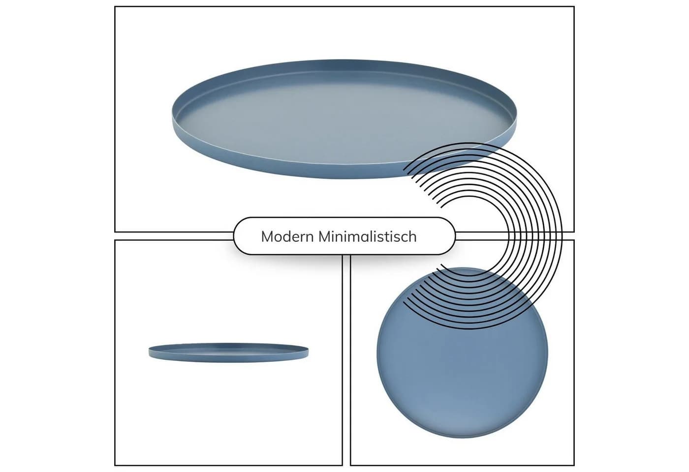 Marrakesch Orient & Mediterran Interior Dekotablett 2er Set Anthrazit - Bild 5