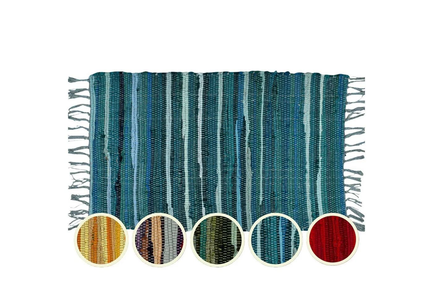 Marrakesch Orient & Mediterran Interior Badematte 3er Set Callum Blau Boho - Bild 4