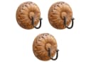Marrakesch Orient & Mediterran Interior Handtuchhalter 3er Set Boho Haken Holz Metall Bild 2