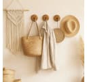 Marrakesch Orient & Mediterran Interior Handtuchhalter 3er Set Boho Haken Holz Metall Bild 3
