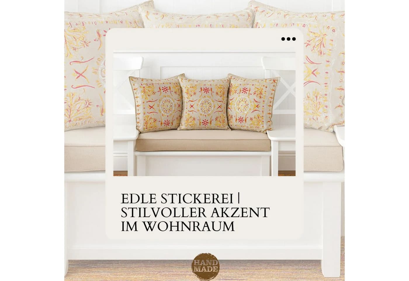 Marrakesch Kissenbezug 40x40cm Rot Boho Deko 2er Set - Bild 4