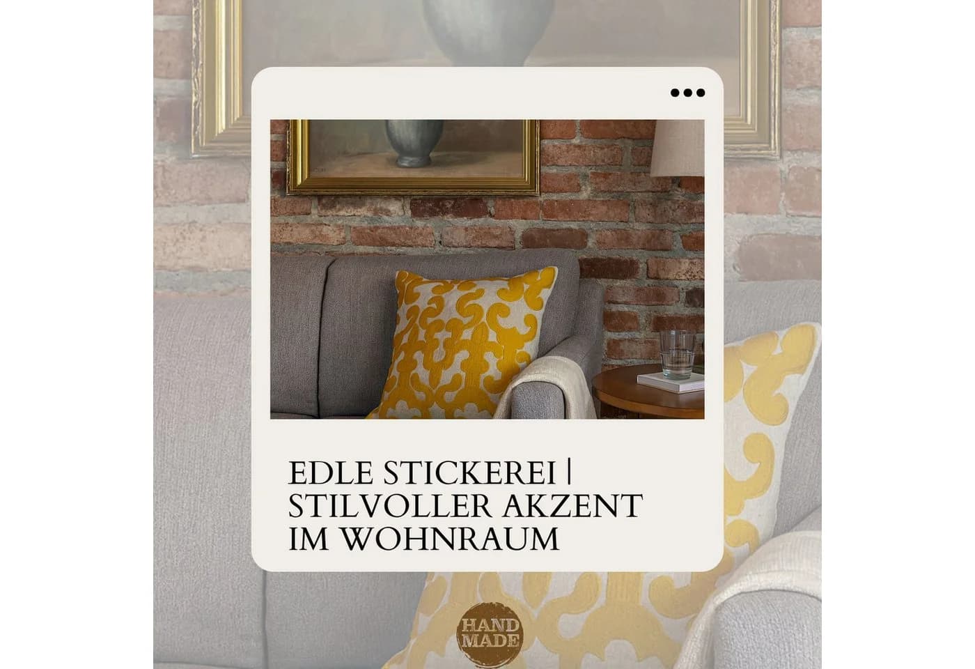 Marrakesch Orient & Mediterran Interior Zierkissen 4er Set Kissenbezug Handgefertigt Kayon Gold 40x40cm - Bild 4