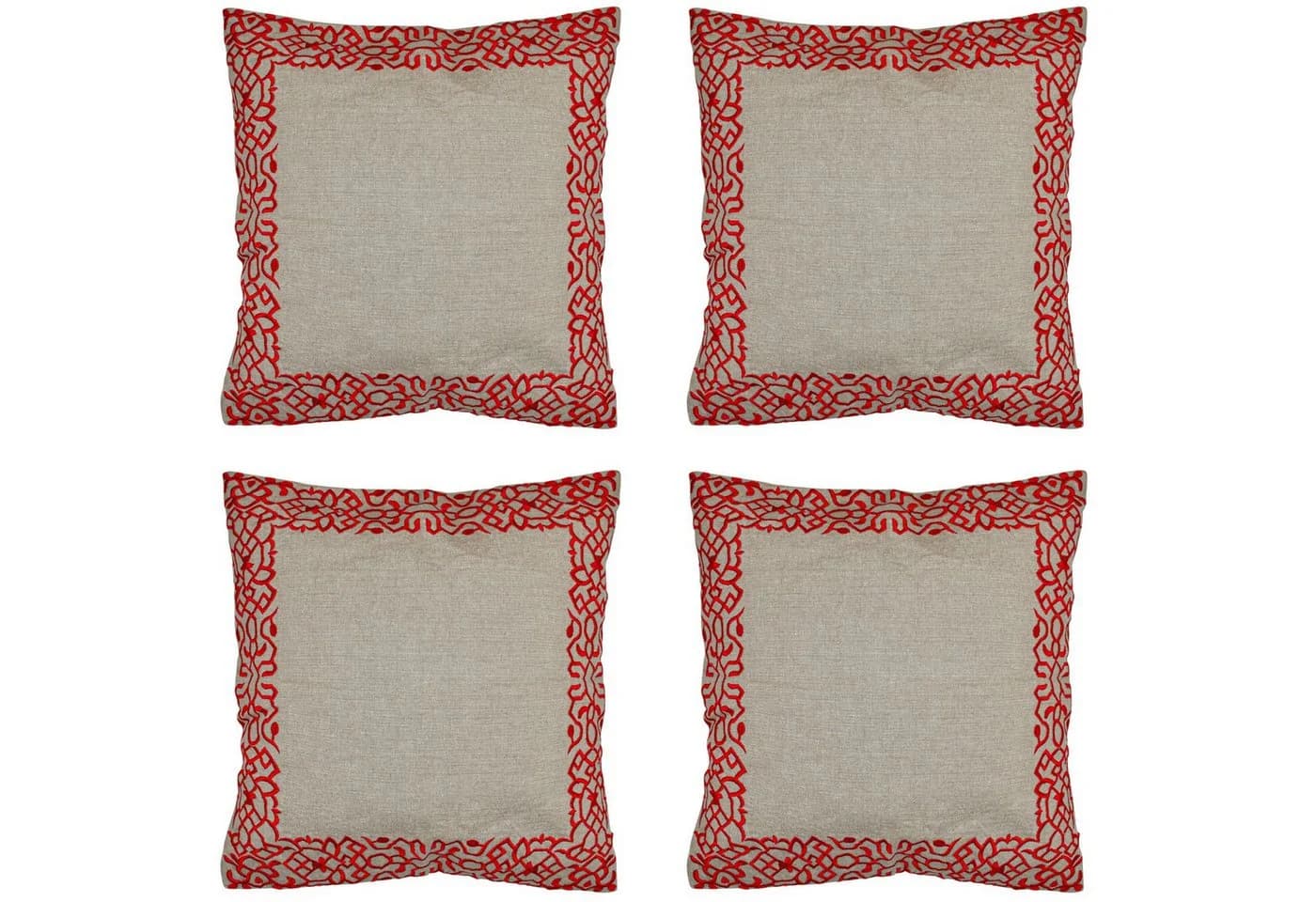 Marrakesch Orient & Mediterran Interior Zierkissen 4er Set Frisia Rot 40 cm - Bild 2