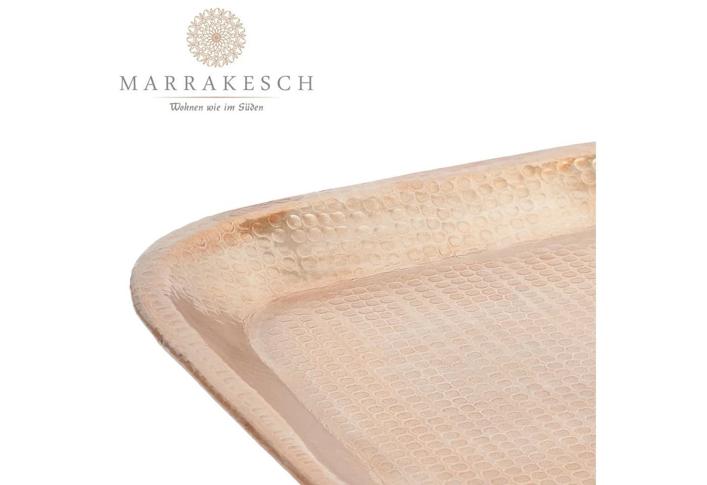 Marrakesch Orient & Mediterran Interior Dekotablett Hosna Gold Aluminium - Bild 5