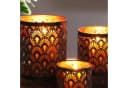 Marrakesch Orient & Mediterran Interior Teelichthalter 3er Set Zalia Schwarz, Handarbeit Bild 3