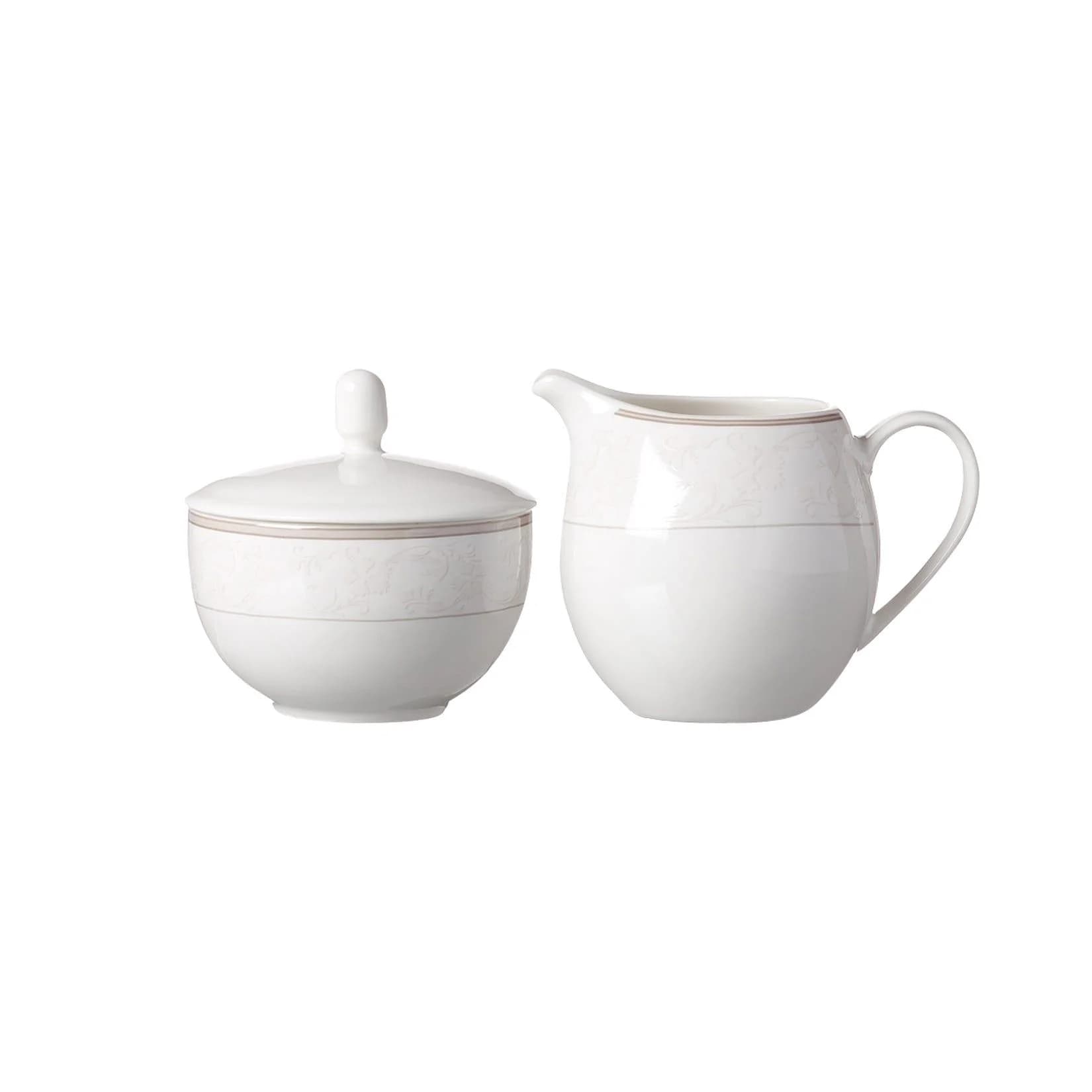 Ritzenhoff & Breker Milch- und Zucker-Set Isabella 2er Set Weiß Floral
