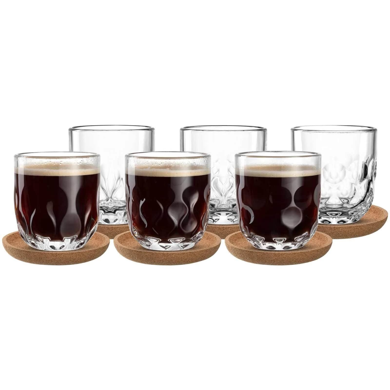 LEONARDO GOCCE Kaffeeglas-Set 12-tlg. Transparent mit Untersetzer - Bild 2
