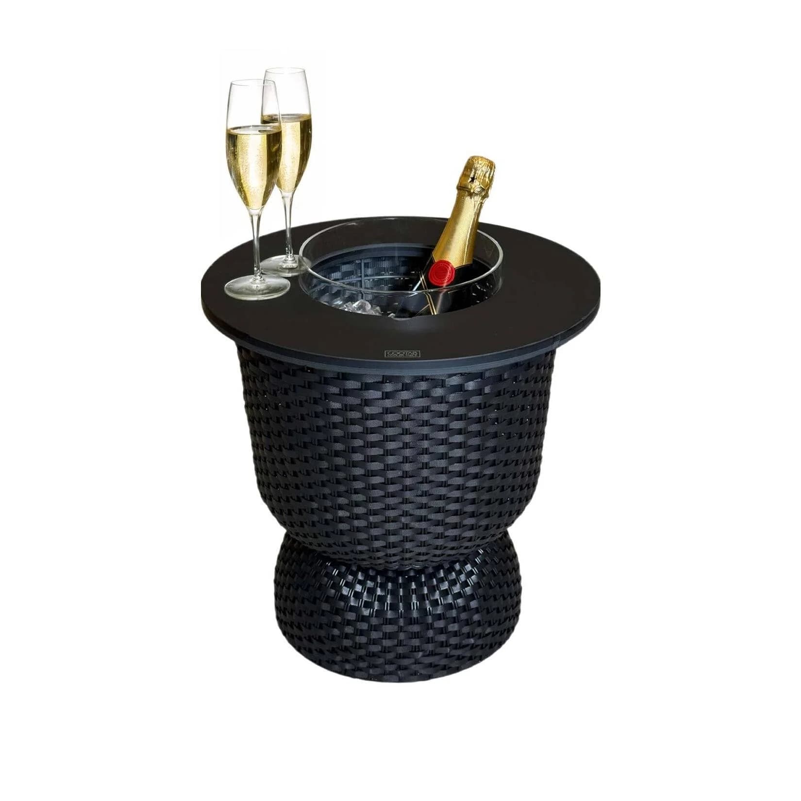 COOTAB Cooler Table 3-in-1 Loungetisch mit Acryl-Kühler Paris 43 cm