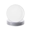 Seltmann Weiden Frühstücksteller Compact Blaurand 6er Set Weiß-Blau Bild 1