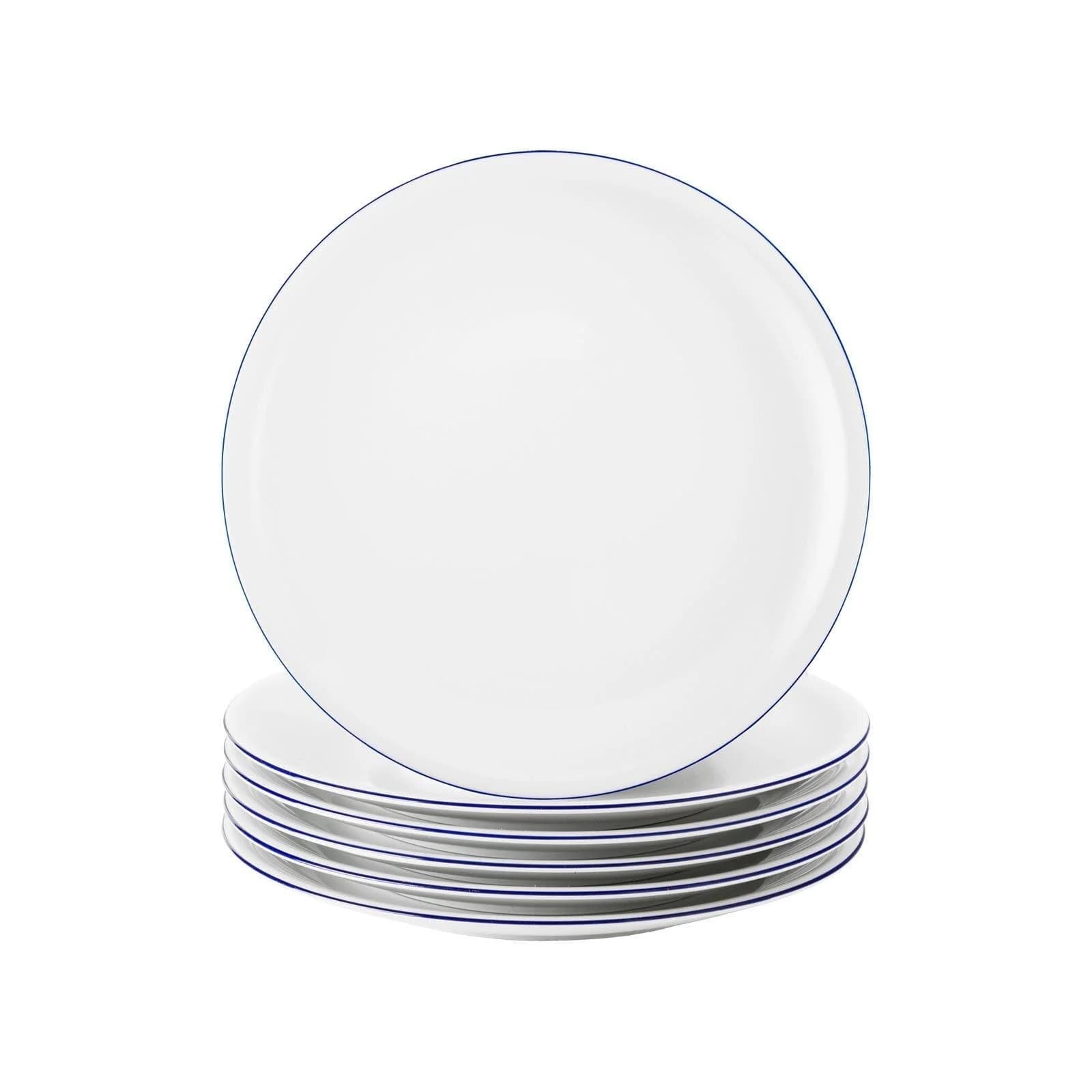Seltmann Weiden Frühstücksteller Compact Blaurand 6er Set Weiß-Blau - Bild 2