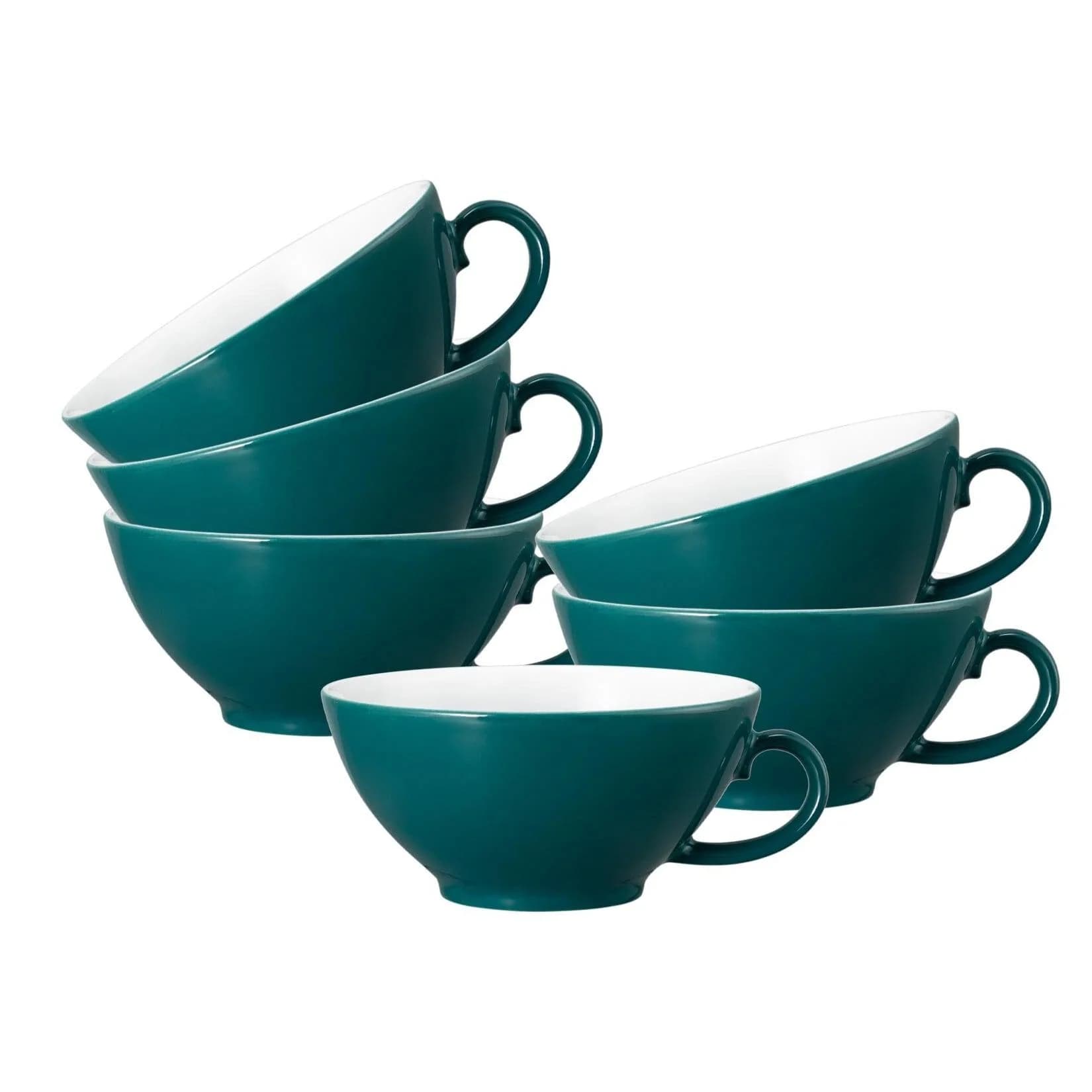 Seltmann Weiden Teetassen Life Fashion 6er Set Petrol Porzellan
