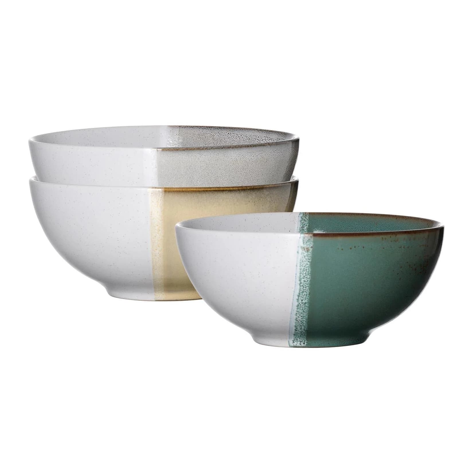 Ritzenhoff & Breker Poke Bowlschalen Tonala 3er Set Beige Keramik