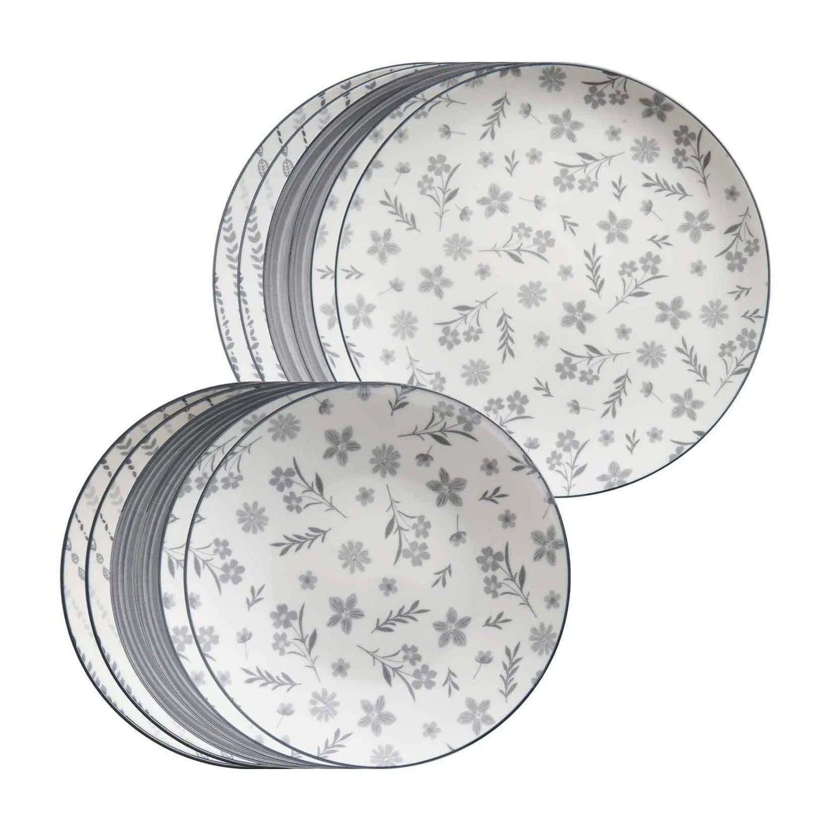 Ritzenhoff & Breker Tafelservice Sendai Mix 12er Set Grau Modern