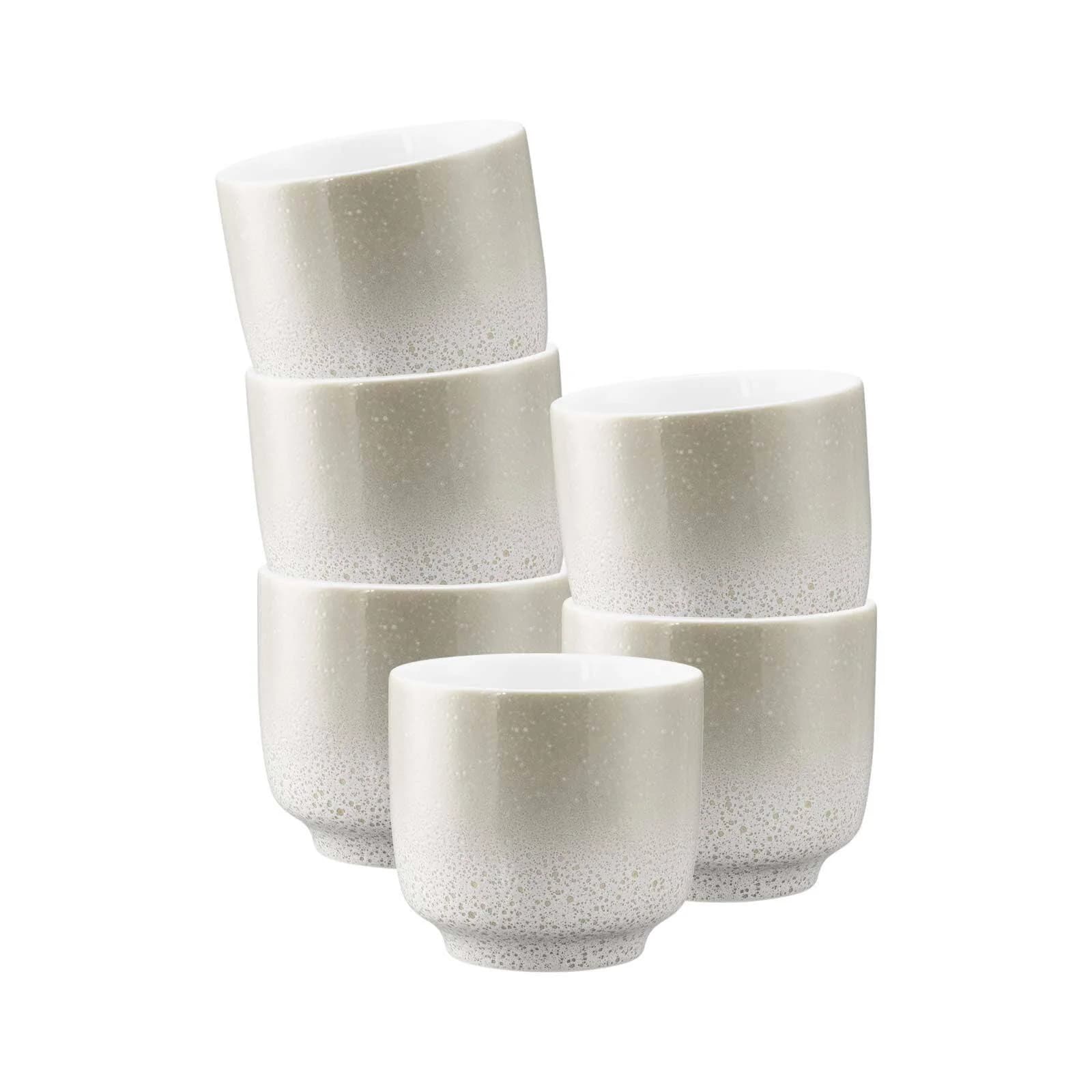 Seltmann Weiden Cappuccinotassen ohne Henkel 300 ml 6er Set Beige Porzellan - Bild 2