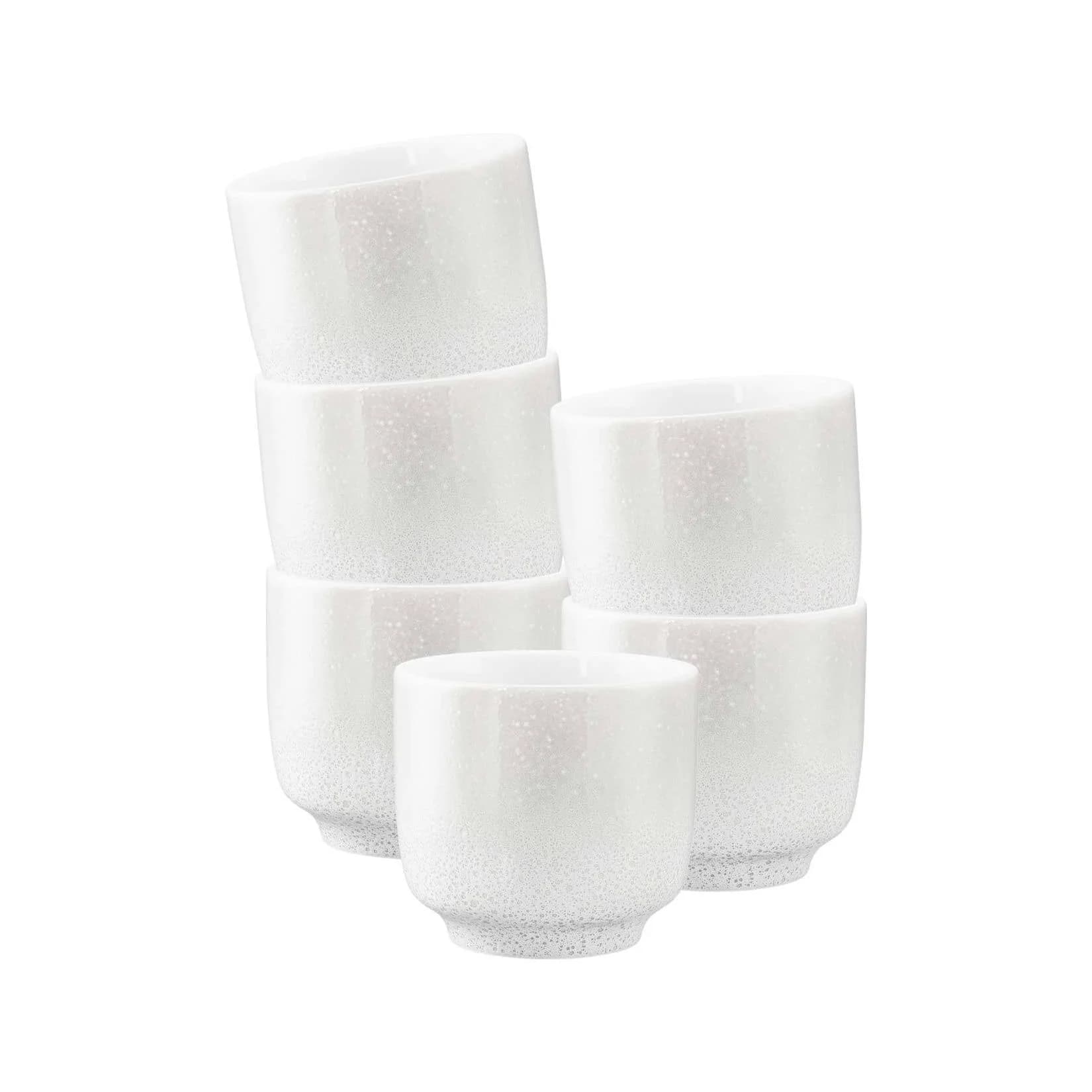 Seltmann Weiden Cappuccinotassen ohne Henkel 6er Set 300 ml Porzellan Weiß