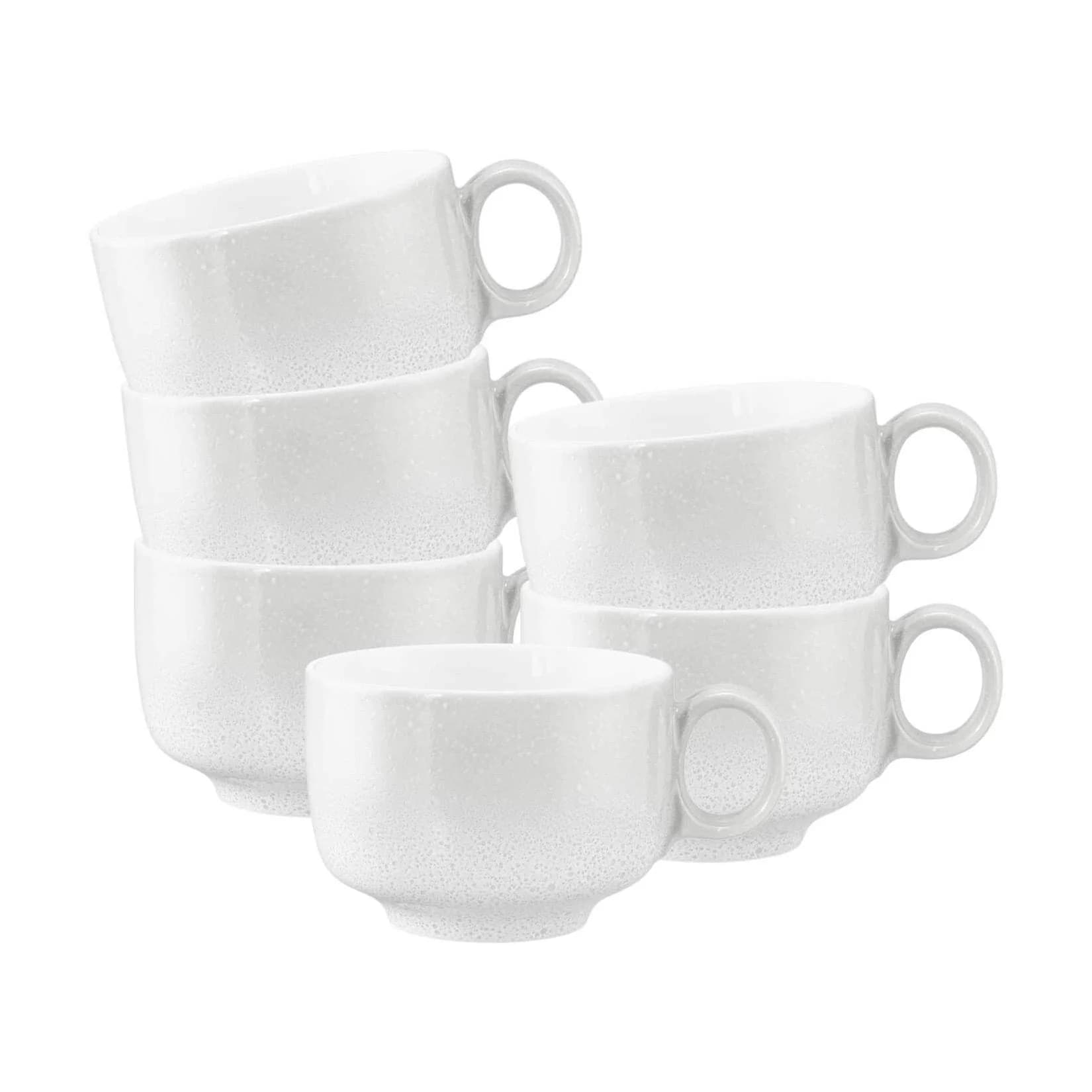Seltmann Weiden Milchkaffeetasse 350 ml 6er Set weiß Porzellan