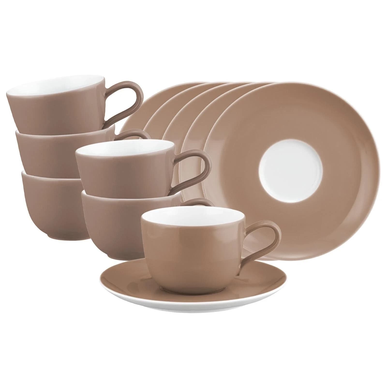 Seltmann Weiden Kaffeetassen-Set 6er Liberty Pure Colors 260 ml Cocoa Brown - Bild 2