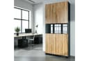 InnoFurn Aktenschrank Elona Büroschrank mit Soft-Close & Push-to-Open Braun Bild 1
