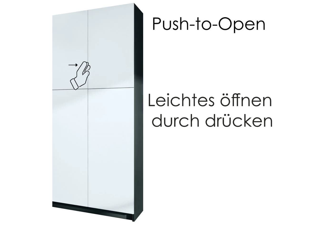 InnoFurn Aktenschrank Elona M1 Braun Push-to-Open Soft-Close - Bild 3