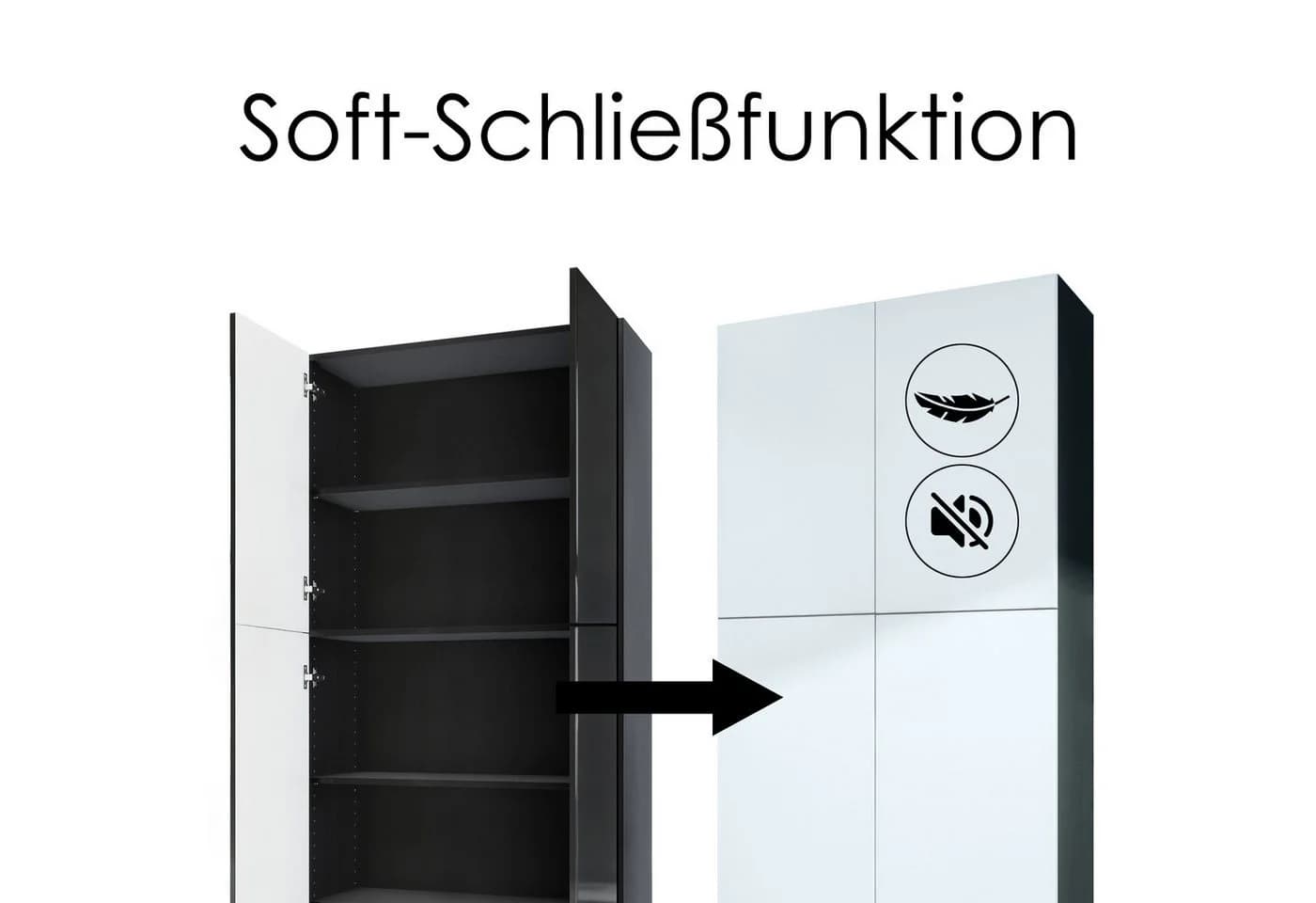 InnoFurn Aktenschrank Elona M1 Braun Push-to-Open Soft-Close - Bild 4