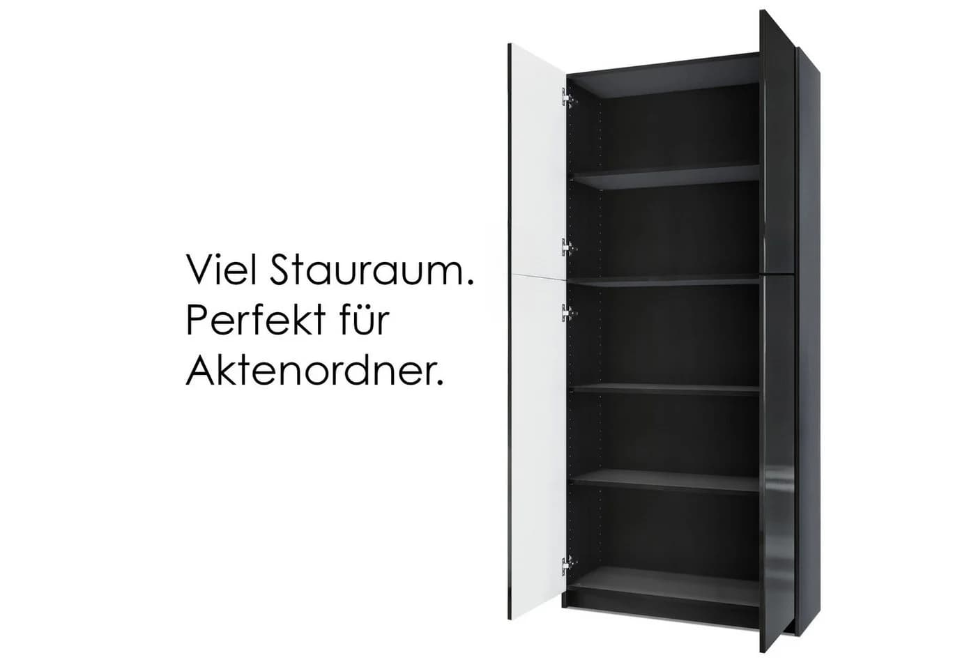InnoFurn Aktenschrank Elona M1 Braun Push-to-Open Soft-Close - Bild 5