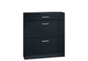 InnoFurn Schuhschrank Roma Schwarz mit Schuhkippern Bild 2