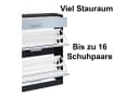 InnoFurn Schuhschrank Roma Schwarz mit Schuhkippern Bild 4