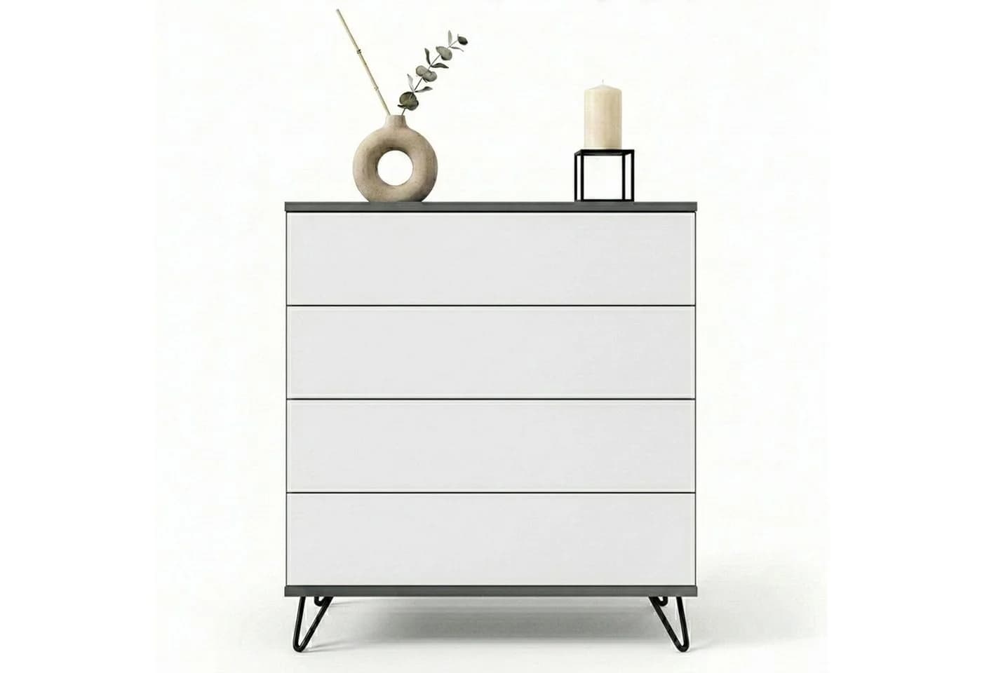 InnoFurn Kommode Elara Schrank mit 4 Schubladen Push-to-Open - Bild 2