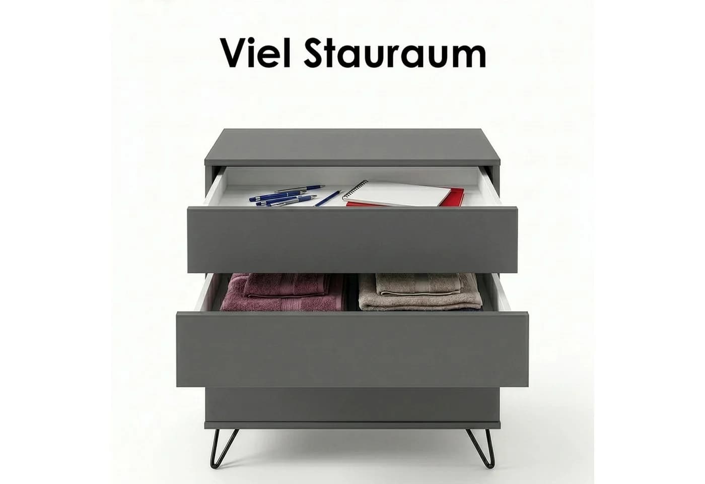 InnoFurn Kommode Elara Schrank mit 4 Schubladen Push-to-Open - Bild 3