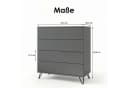 InnoFurn Kommode Elara Schrank mit 4 Schubladen Push-to-Open Bild 5