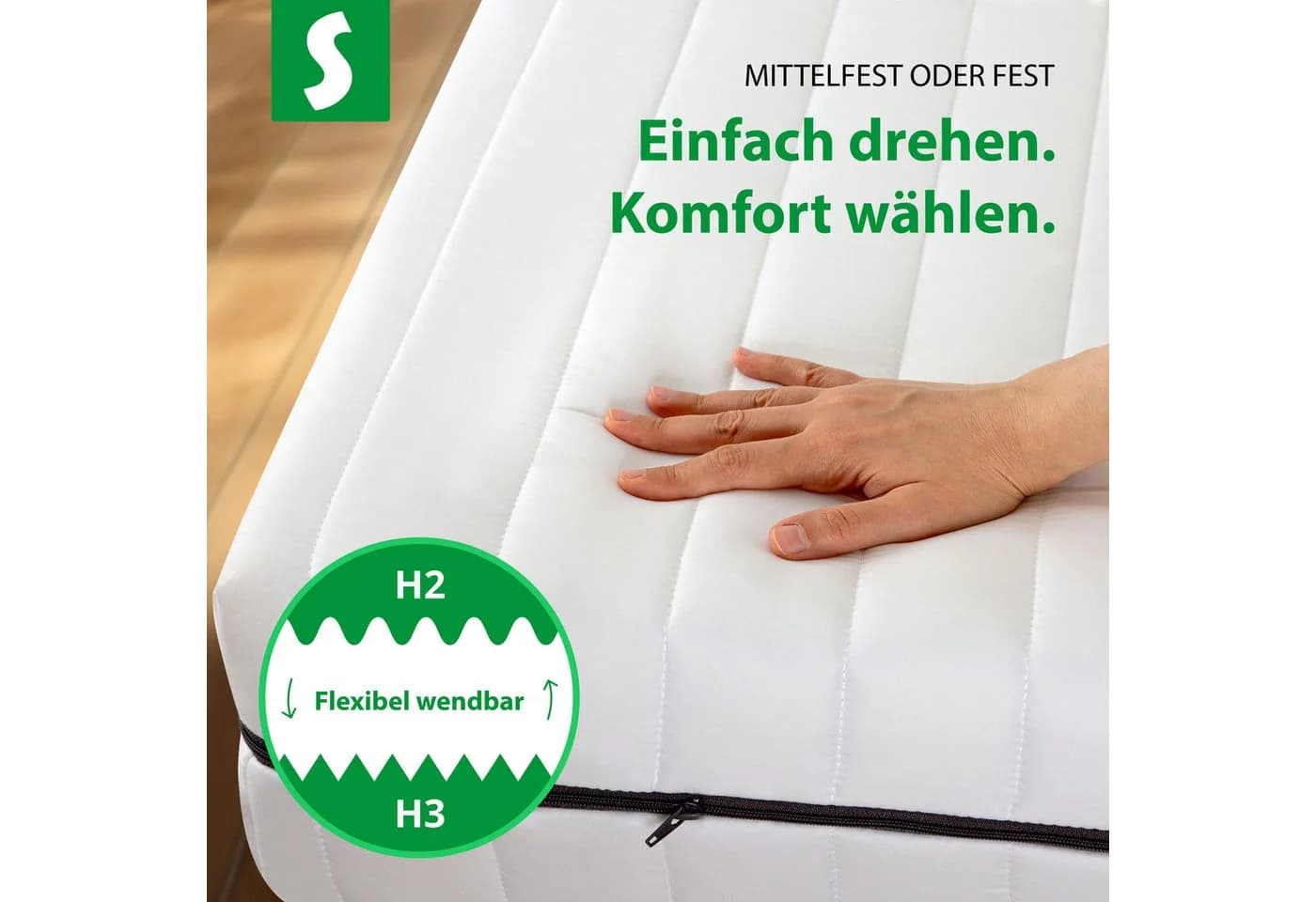 Schlaftroll Kaltschaummatratze 7-Zonen Wendbar - Bild 4