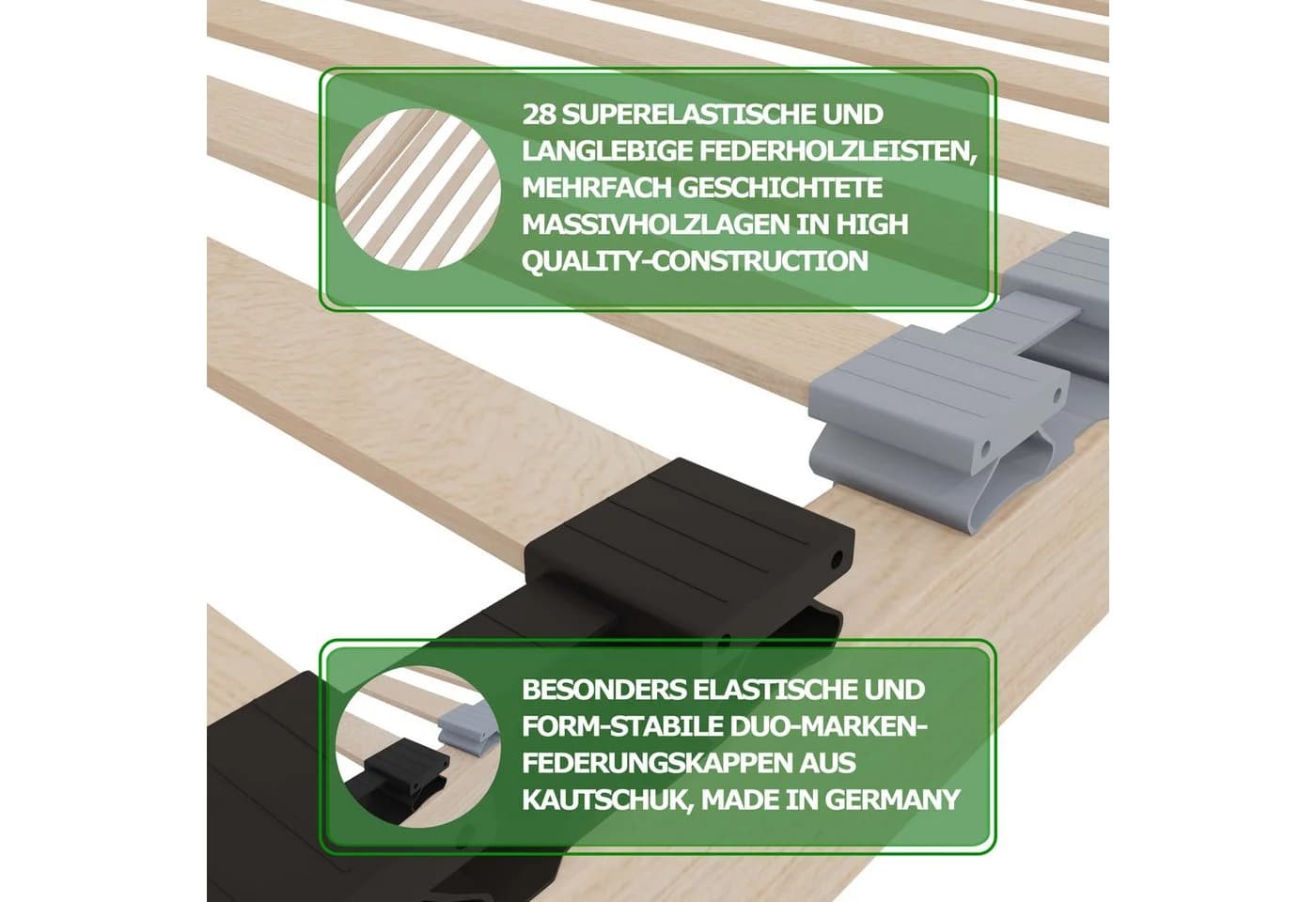 Schlaftroll Lattenrost 7-Zonen Komfort Stabil Atmungsaktiv - Bild 3