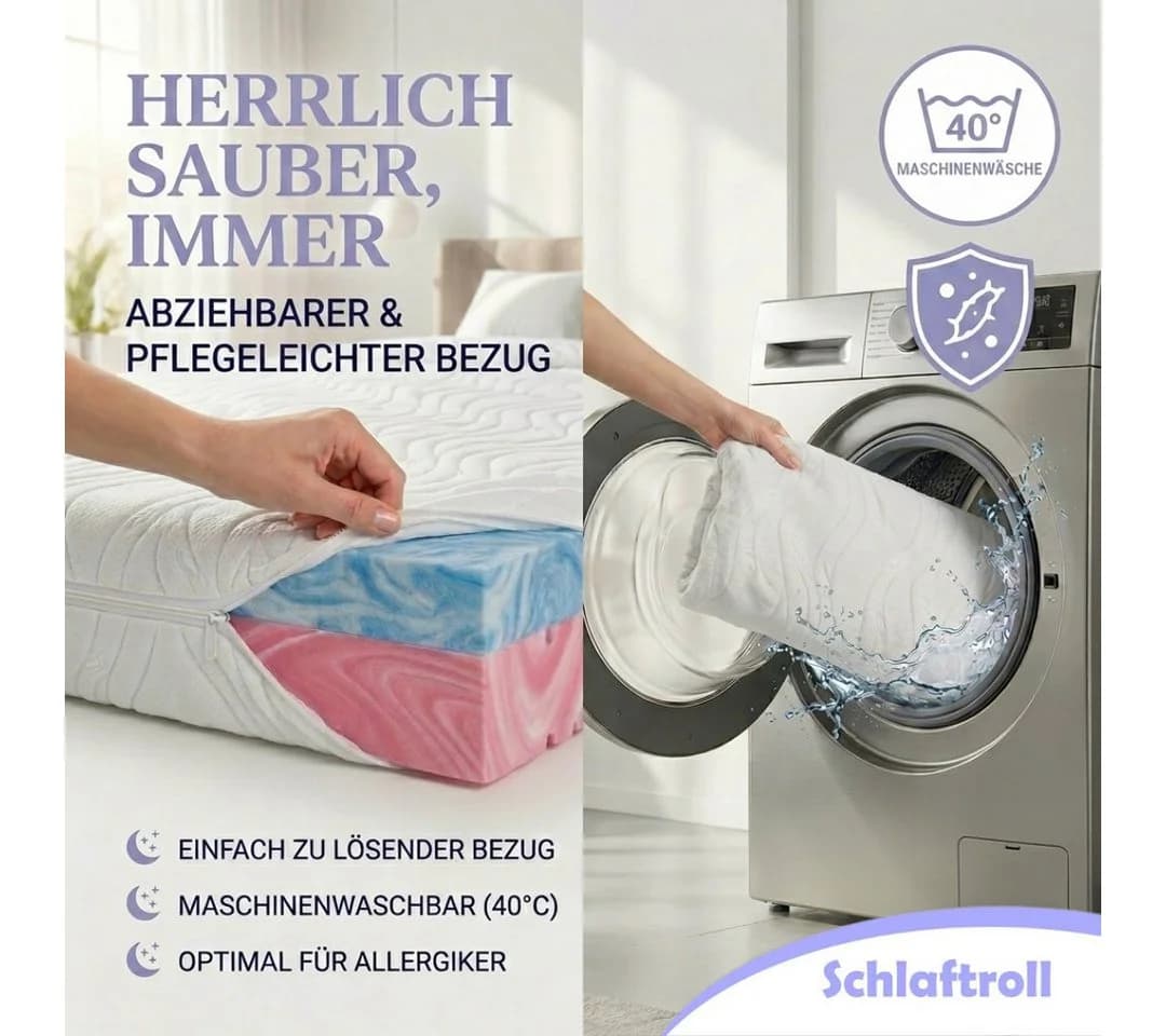 Schlaftroll HybridFlex 7-Zonen Duo Matratze Wendematratze 21 cm hoch - Bild 4