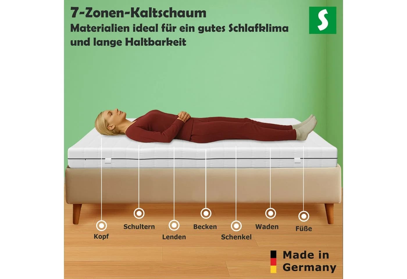 Schlaftroll 7-Zonen Taschenfederkernmatratze Wendematratze - Bild 3