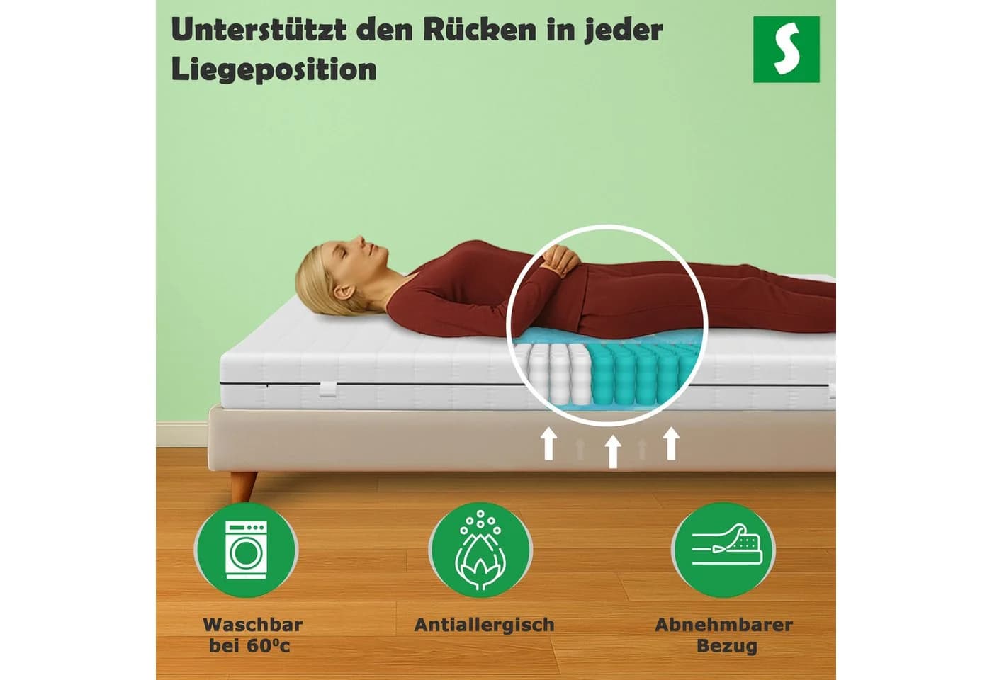 Schlaftroll 7-Zonen Taschenfederkernmatratze Wendematratze - Bild 4
