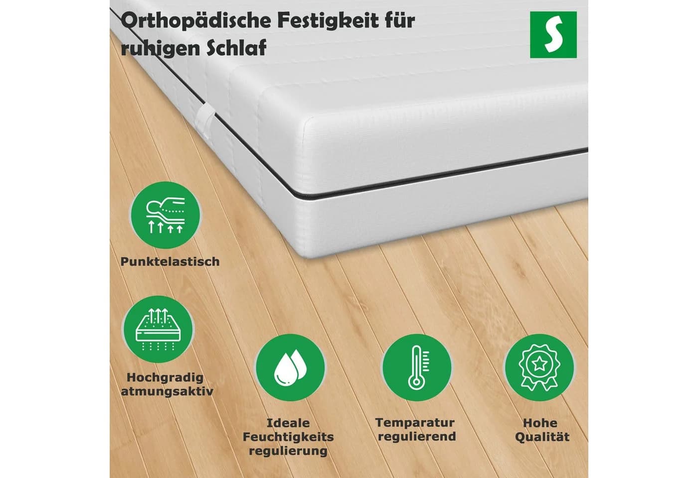 Schlaftroll 7-Zonen Taschenfederkernmatratze Wendematratze - Bild 5