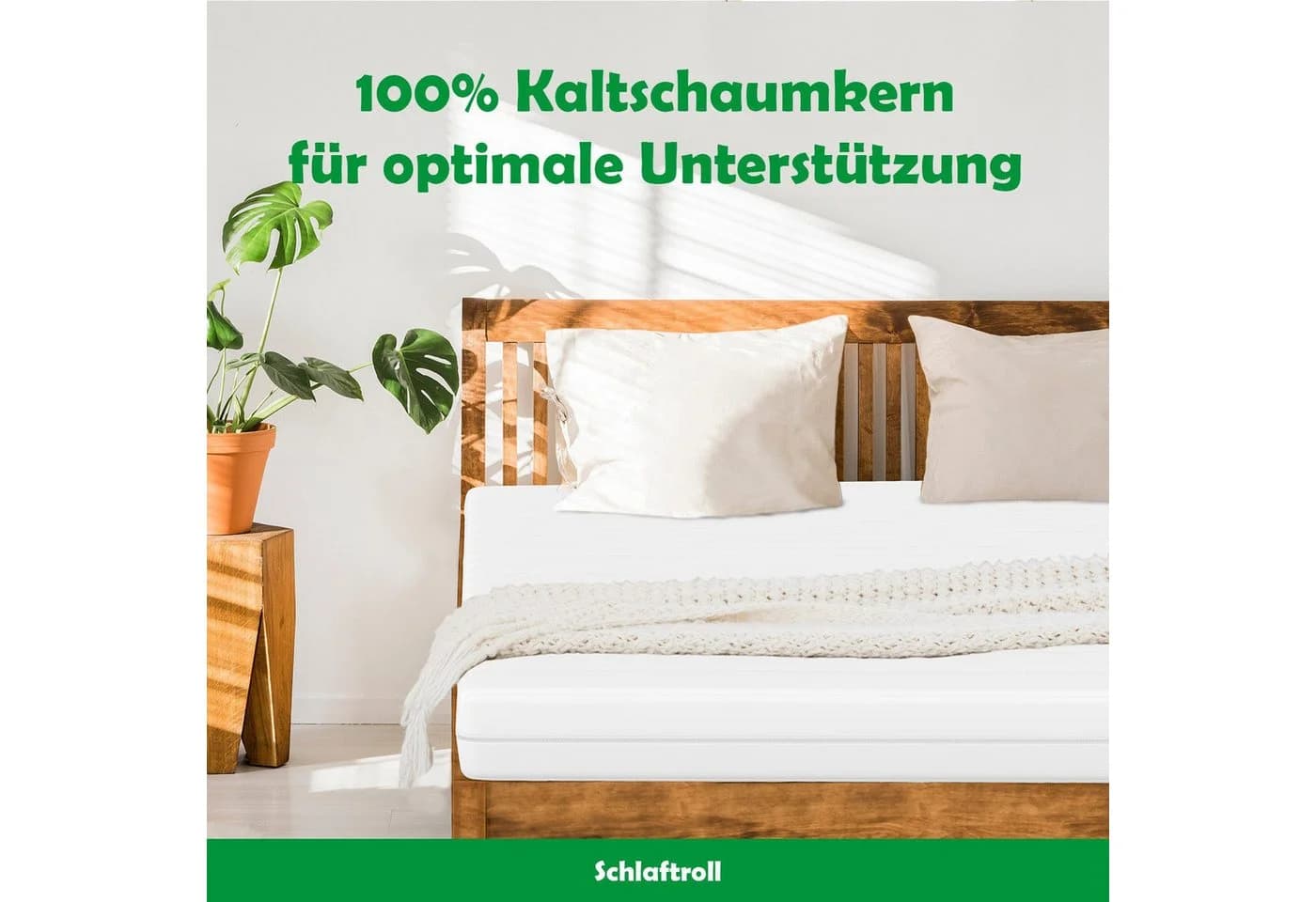 Schlaftroll Kaltschaummatratze 15 cm H2/H3 7-Zonen Wendematratze