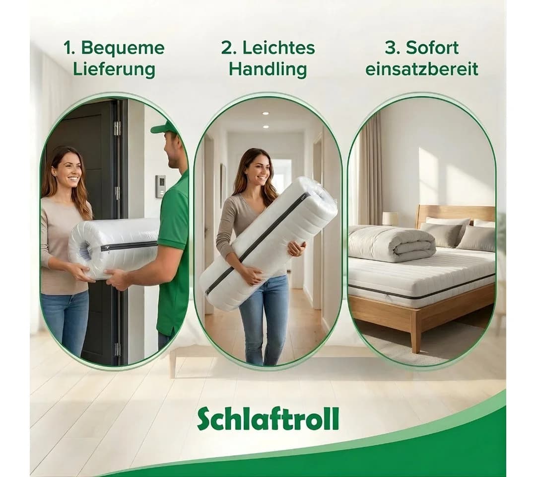 Schlaftroll Kaltschaummatratze 25 cm 7 Zonen H2/H3 Balance - Bild 5