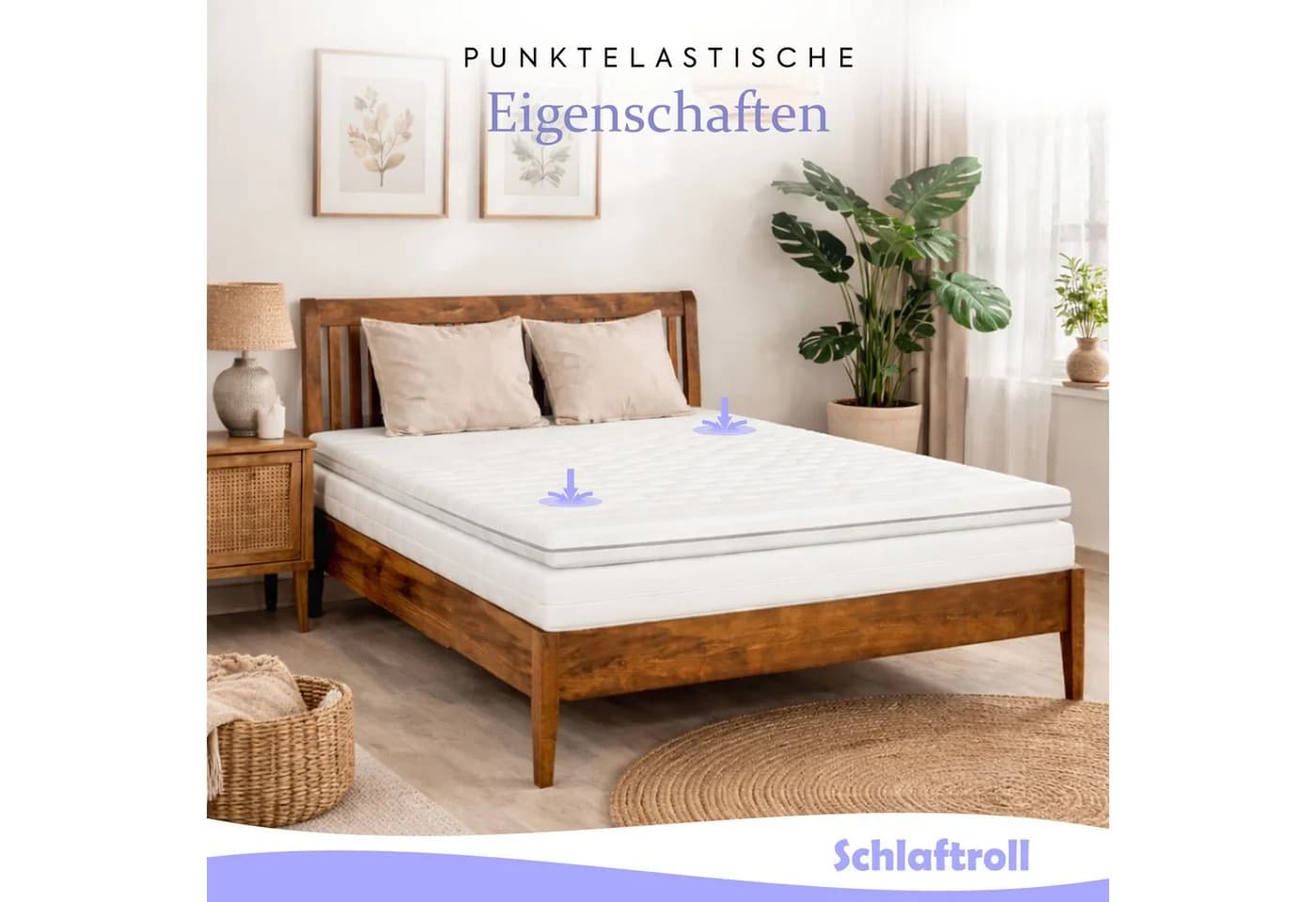 Schlaftroll Kaltschaum Topper H3 5 cm ergonomisch waschbar - Bild 4