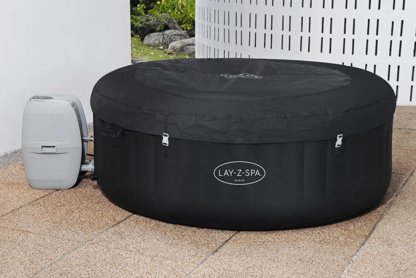 HAF Lay-Z-Spa Miami AirJet Aufblasbarer Whirlpool Schwarz - Bild 3