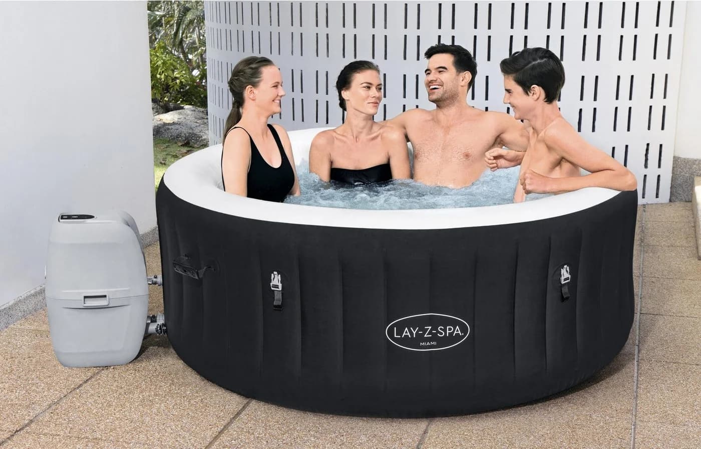 HAF Lay-Z-Spa Miami AirJet Aufblasbarer Whirlpool Schwarz - Bild 5