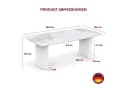 HOOZ Esstisch Keramik Travertin-Optik Weiß Modern Bild 4
