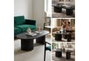 HOOZ Wohnzimmertisch Couchtisch Modern Oval Schwarz Bild 1