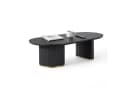 HOOZ Wohnzimmertisch Couchtisch Modern Oval Schwarz Bild 2