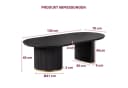 HOOZ Wohnzimmertisch Couchtisch Modern Oval Schwarz Bild 4