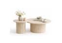 HOOZ Couchtisch 2er Set rund MDF Sand Bild 2