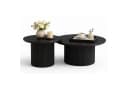 HOOZ Couchtisch 2er Set rund Schwarz geriffeltes Gestell Bild 2