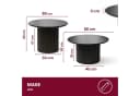 HOOZ Couchtisch 2er Set rund Schwarz geriffeltes Gestell Bild 4